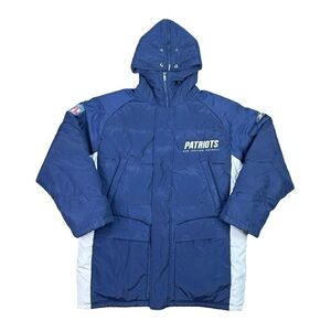 Reebok x NFL Team Apparel New England Patriots Down Puffer Coat - Size Medium